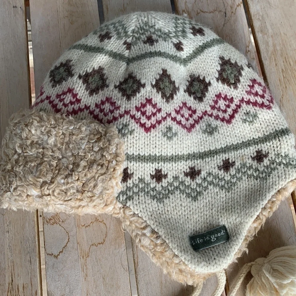 LIFE IS GOOD Earflap Winter Beanie